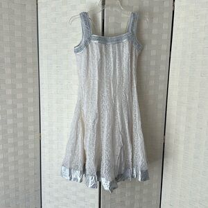 Indian Punjabi suit/salwaar kameez,pajami pants,dupatta scarf, white/silver XS-S